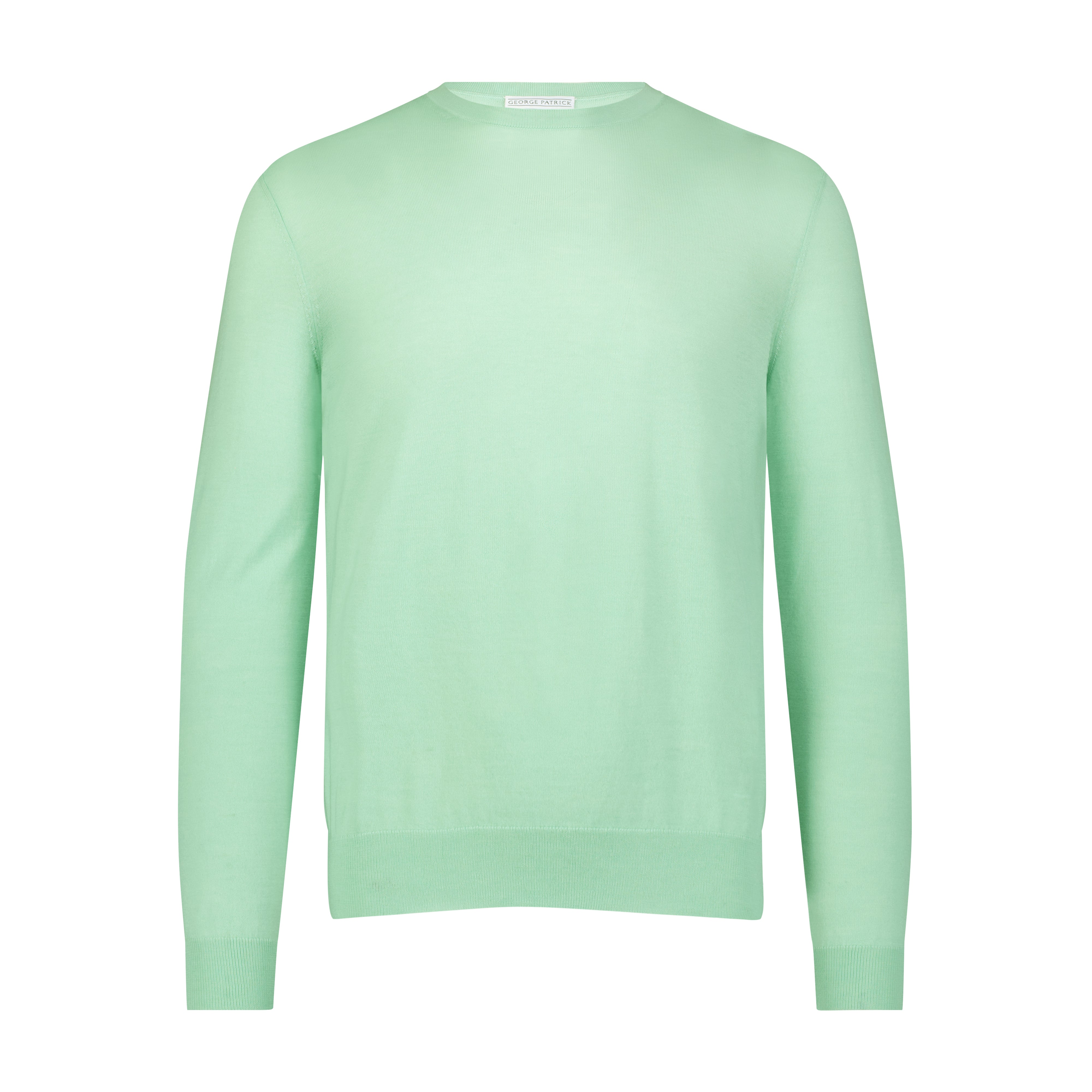 100% Cashmere Crew Neck Sweater - Mint Green