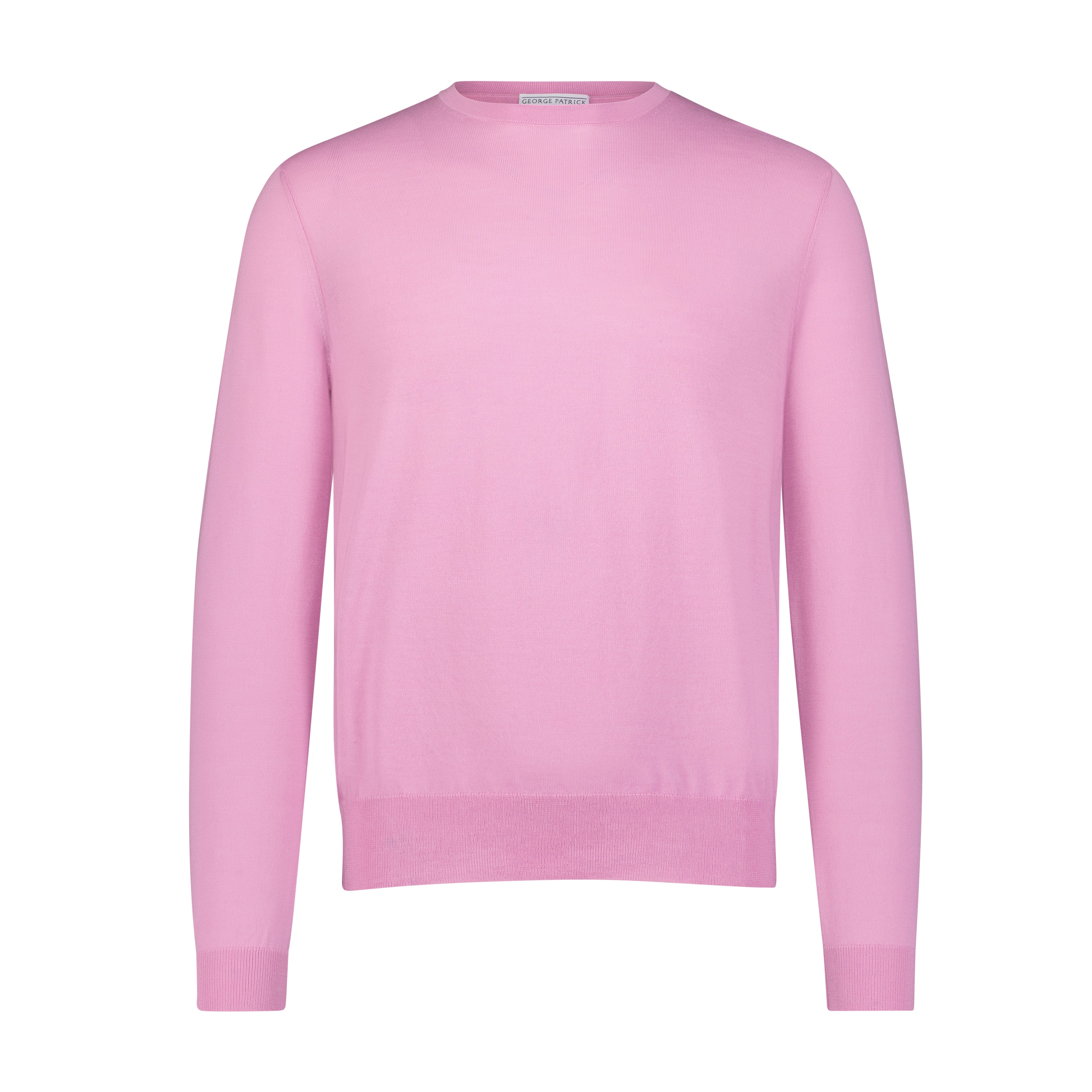 100% Cashmere Crew Neck Sweater - Flamingo Pink
