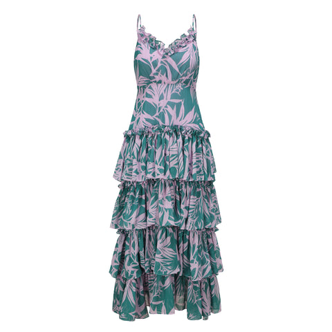 Isabella Full-Length Ruffle Dress