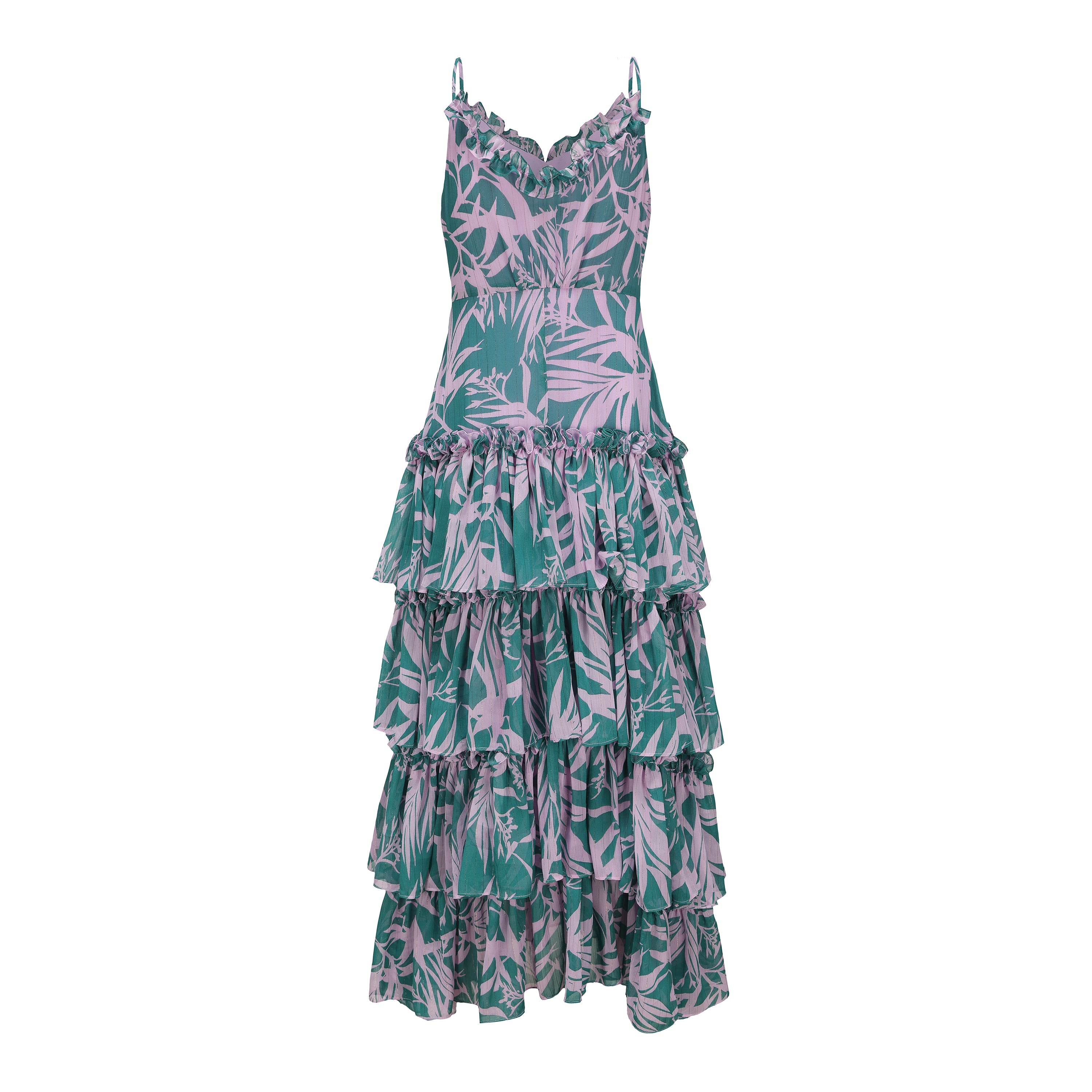 Isabella Full-Length Ruffle Dress