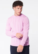 100% Cashmere Crew Neck Sweater Flamingo Pink