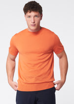 100% Cashmere Crew Neck T-shirt - Orange